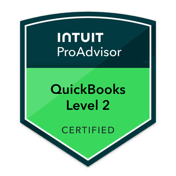 Intuit QuickBooks Online Level 2 certification badge